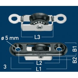 Rinvio singolo  puleggia Ø27mm su sfere