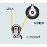 Rinvio  con stopper - puleggia Ø80mm per  lato di Sinistra
