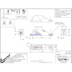 Cleat Verticale MIDI  aperto lato dritta MK1 In Lega L.