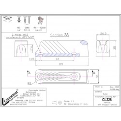 Cleat verticale chiuso MIDI con guida