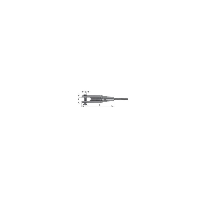 Terminale MTM a forcella per cavo Ø3mm Terminale MTM a forcella per cavo Ø3mm