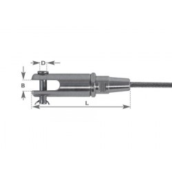 Terminale MTM a forcella per cavo Ø5mm