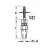 Terminale rapido filettato per cavo Ø4mm