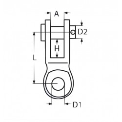 Snodo a occhio Lung.36mm