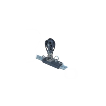 Carrello Genoa con bozzello su molla per rotaia a T 26x4mm