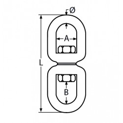 Giunto girevole occhio/occhio Ø 8mm