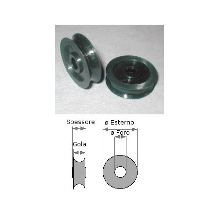 Puleggia in Derlin da 38/8