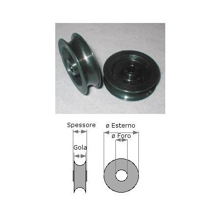 Puleggia in Derlin da 53/10