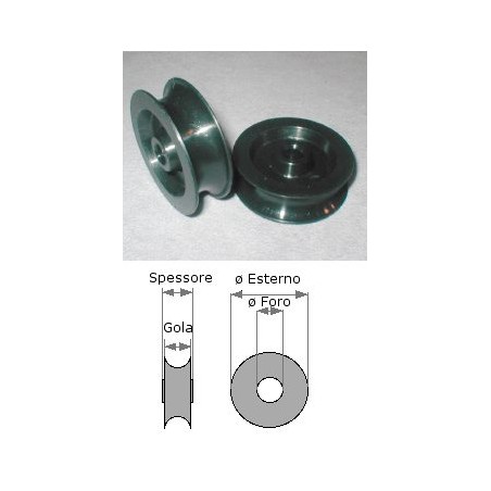 Puleggia in Derlin da 54/12
