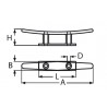 Bitta Acciaio Inox 2 fori L.100mm