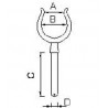 Scalmiera in ottone cromato da 68mm