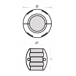 Anodo a collare per asse Ø35mm