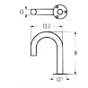 Passafilo inox a collo d'oca Ø38,0mm