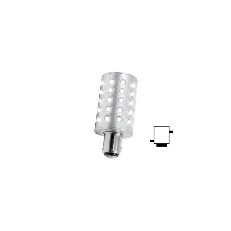 Lampadia a LED Bay15D 12V Bianco