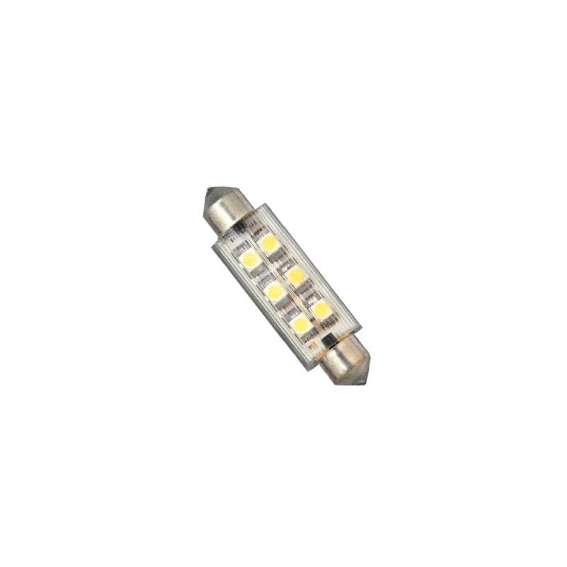 Lampadina a siluro a 6 LED- 12V 6x0,5