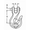 Gancio per ritenuta catena per catene da Ø6mm