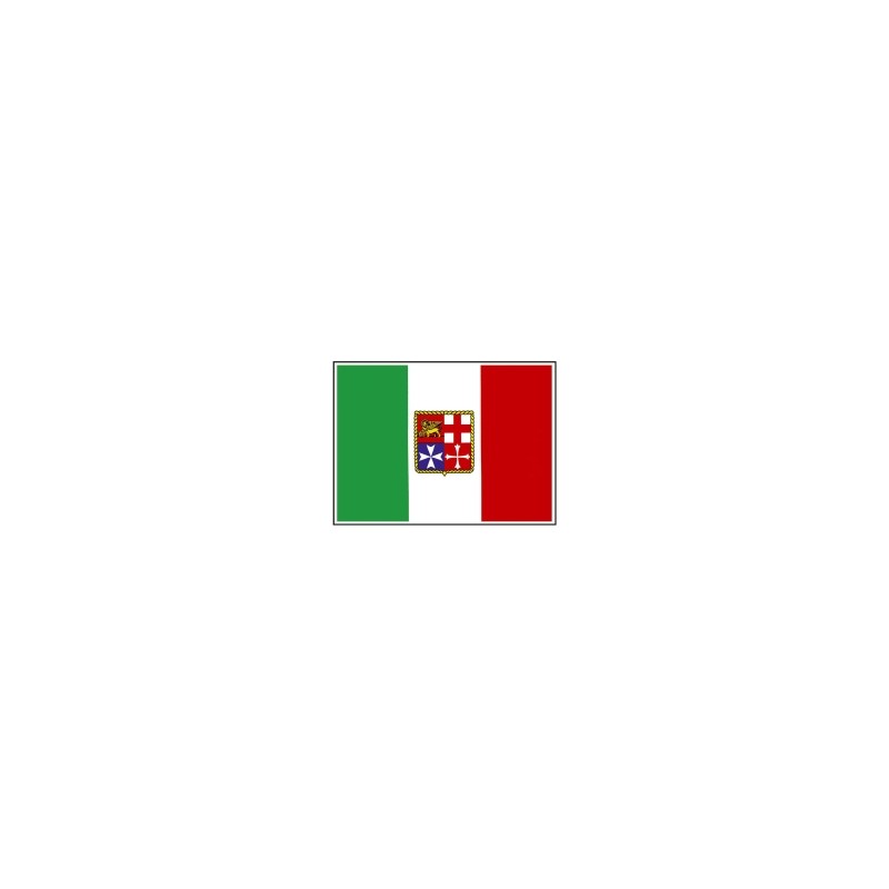 Bandiera italiana autoadesiva gommata
