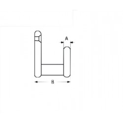 Gancio singolo inox da 30mm