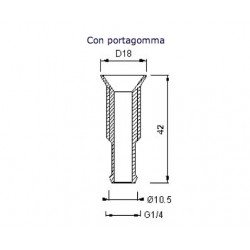 Scarico per pozzetti c/portagomma in ottone cromato