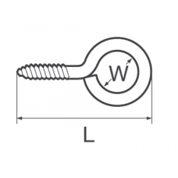 Gancio a O inox 36x8mm