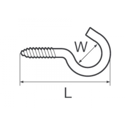 Gancio a U inox 50 x17mm