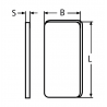 Piastra di rinforzo rettangolare 75x30mm