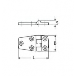 Cerniera inox microfusione38x56mm