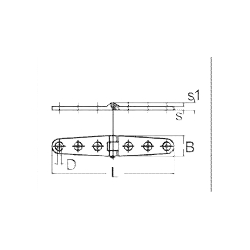 Cerniera inox in microfusione 27x160mm