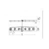 Cerniera inox in microfusione 27x160mm