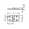 Cerniera inox 75x38mm