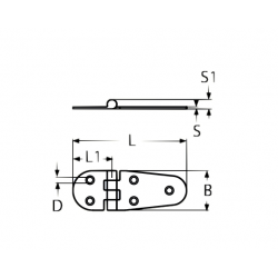 Cerniera inox 110x38mm