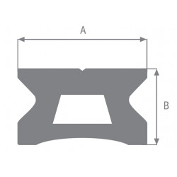 Rotaia in LL da 31mm L.150cm