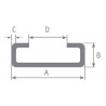 Rotaia Inox Forata 28x9 L.100 cm