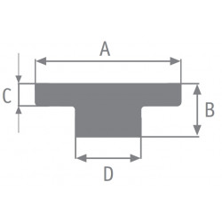 Rotaia in Lega leggera anodizzata L.100cm