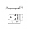 Cerniera inox in microfusione a parete 56x38mm