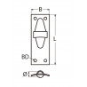 Uscita di drizza 83x32 - base raggiata