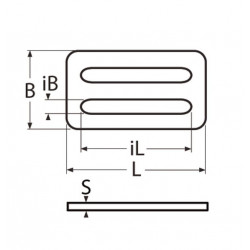 Fibbia Inox per cinghie da 50mm