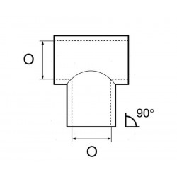 Giunto TEE aperto per tubi Ø25mm