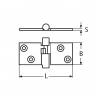 Cerniera inox smontabile 90x38