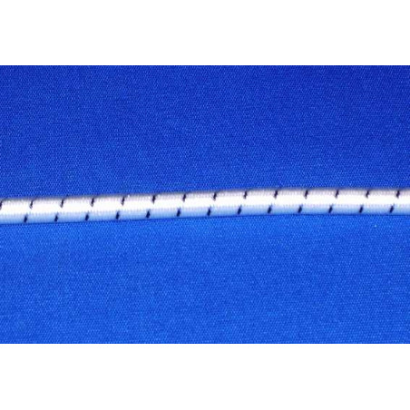 Corda elastica Ø6mm  Bianca spia blu