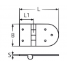 Cerniera con prigionieri 76x40mm