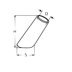 Base tonda 60° tubi Ø25mm s/flangia